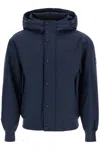Hugo Boss Dark Blue Adjustable Hooded Coat Osis In Blue