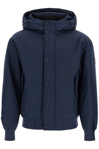 Hugo Boss Dark Blue Adjustable Hooded Coat Osis