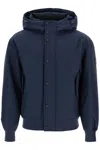 Hugo Boss Dark Blue Adjustable Hooded Coat Osis In Dark Blue (blue)