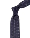 Hugo Boss Dark Blue Dots Silk Tie In Blue