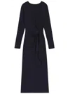 Hugo Boss Stretch-jersey Dress With Knotted Waist Detail In Blue