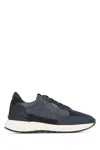 Hugo Boss Sneakers With Contrast Sole And Mesh Panels In Blue