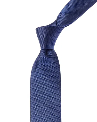HUGO BOSS HUGO BOSS DARK BLUE SILK-BLEND TIE