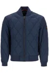 Hugo Boss Water-repellent Jacket With Onion Quilting In Blue