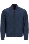 Hugo Boss Water-repellent Jacket With Onion Quilting In Blue