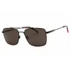 Hugo Boss Dark Grey Navigator Men's Sunglasses Hg 1177/s 0003/ir 57 In Brown