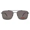 Hugo Boss Dark Grey Navigator Men's Sunglasses Hg 1177/s 0003/ir 57 In Black