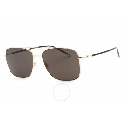 Hugo Boss Dark Grey Square Men's Sunglasses Boss 1310/s 0j5g/ir 58 In Dark / Gold / Grey