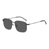 Hugo Boss Dark Grey Square Men's Sunglasses Boss 1619/f/s 0003/ir 58 In Black