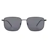 Hugo Boss Dark Grey Square Men's Sunglasses Boss 1619/f/s 0003/ir 58 In Black