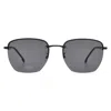 Hugo Boss Dark Grey Square Men's Sunglasses Boss 1712/f/sk 0003/ir 58 In Gray