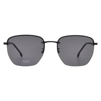Hugo Boss Dark Grey Square Men's Sunglasses Boss 1712/f/sk 0003/ir 58 In Gray