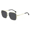 Hugo Boss Dark Grey Square Unisex Sunglasses Boss 1613/f/sk 0j5g/ir 59 In Black