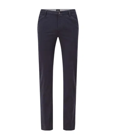 Hugo Boss Dark Navy Chino Trousers In Blue