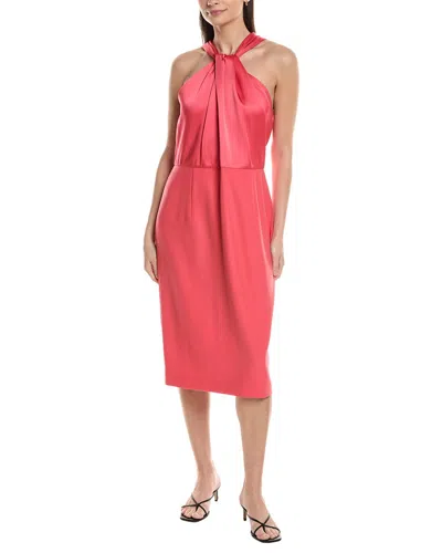 Hugo Boss Datinar Midi Dress In Pink