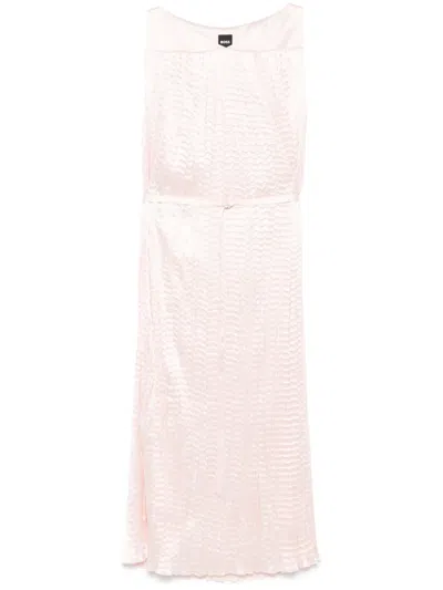 Hugo Boss Davaria Midi Dress In Pink