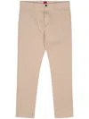 Hugo Boss David Gabardine Tapered Trousers In Neutrals