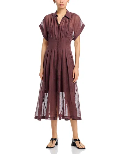 Hugo Boss Davinata Midi Dress - Exclusive In Brown