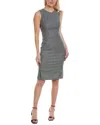 Hugo Boss Dayami Wool Midi Dress In Black