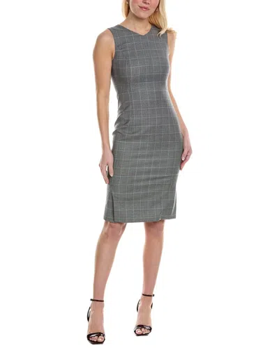 Hugo Boss Wool-blend Sheath Dress In Black