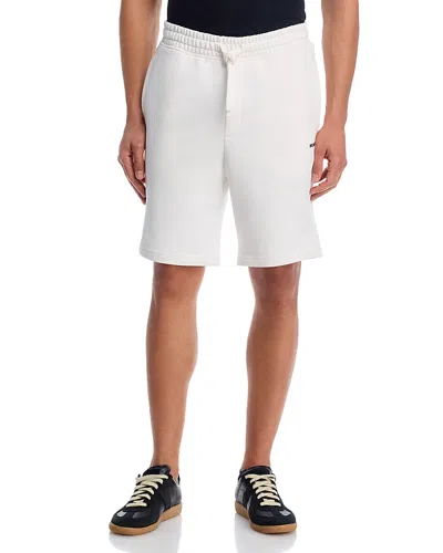 Hugo Boss Boss Linen-blend Drawstring Shorts In White