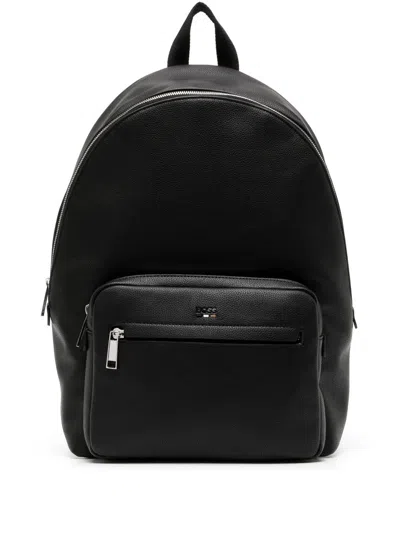 Hugo Boss Debossed-logo Backpack In Black