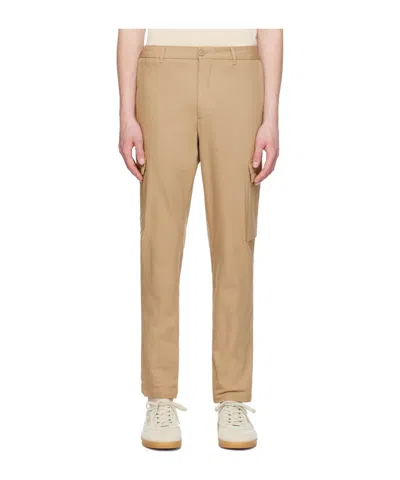 Hugo Boss Decorative Work Casual Pants In Nude