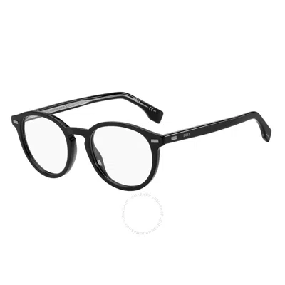 Hugo Boss Dedmo Round Men's Eyeglasses Boss 1367 0807 50 In Black