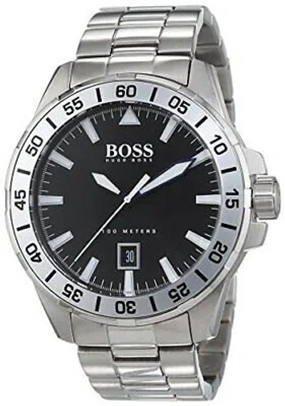 Pre-owned Hugo Boss Deep Ocean Stainless Steel Mens Watch 1513234