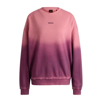 Hugo Boss Degrad Sweatshirt In French Terry Cotton In Patterned
