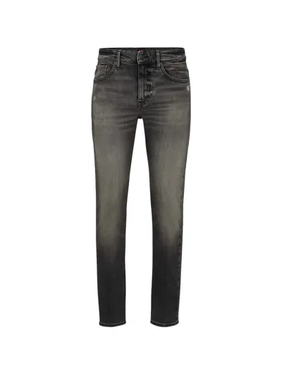 Hugo Boss Delano Bc-c Nights Out Five-pockets Jeans In Gray