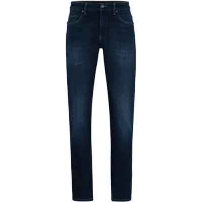 Pre-owned Hugo Boss Delaware Cashmere Slim Fit Dark Blue Jeans