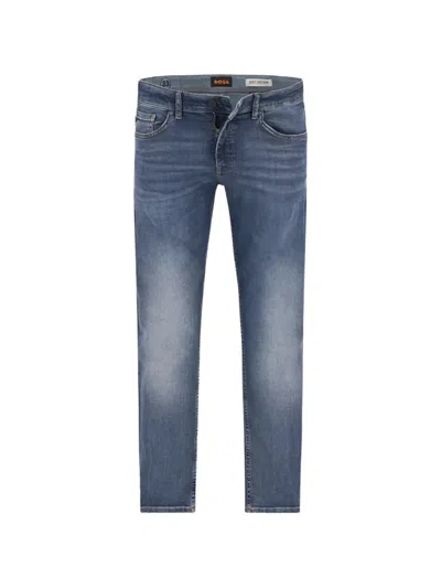 Hugo Boss Delaware Faded Jeans In Blue