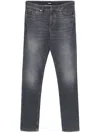 Hugo Boss Slim-fit Jeans In Dark-grey Comfort-stretch Denim