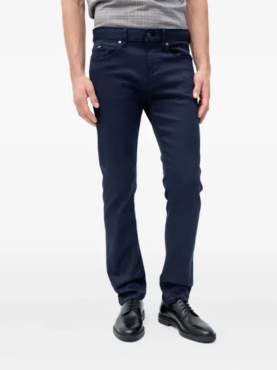 Hugo Boss Delaware Logo-patch Jeans In Blue