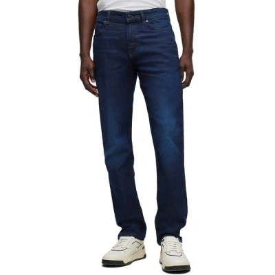 Hugo Boss Maine Regular-fit Jeans In Dark-blue Super-soft Denim In Dark Blue