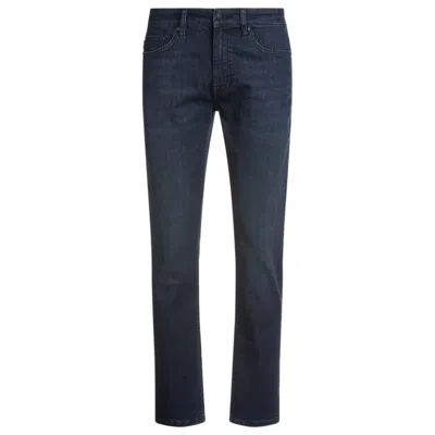 Hugo Boss Delaware Bo Mens Slim-fit Jeans In Indigo Blue Stretch Denim In Dark Blue 407