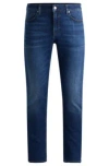 Hugo Boss Delaware Slim-fit Jeans In Dark-blue Super-soft Denim In Blue