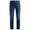 Hugo Boss Delaware Slim-fit Jeans In Dark-blue Super-soft Denim In Blue