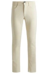 Hugo Boss Delaware Slim-fit Jeans In Soft Stretch Denim In White