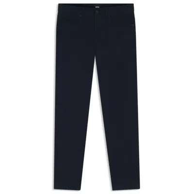 HUGO BOSS DELAWARE SLIM-FIT TROUSERS IN BRUSHED SATIN