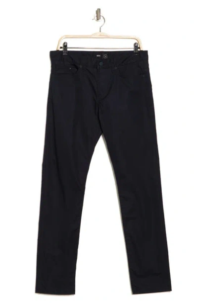 Hugo Boss Delaware Straight Leg Five-pocket Pants In Dark Blue