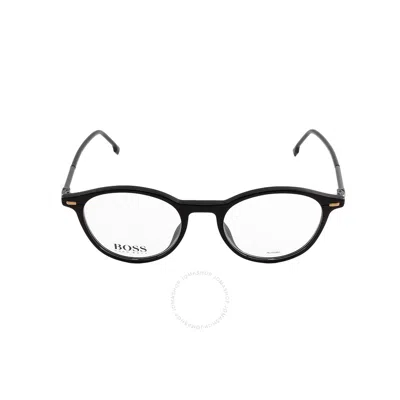 Hugo Boss Demo Oval Men's Eyeglasses Boss 1123/u 0807 50 In Black