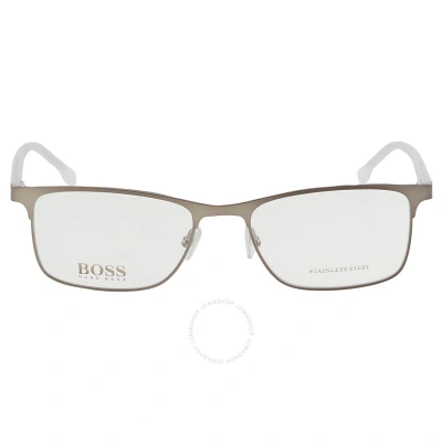 Hugo Boss Demo Rectangular Men's Eyeglasses Boss 0967/it 0fre 56 In Gray