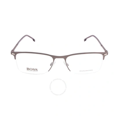 Hugo Boss Demo Rectangular Men's Eyeglasses Boss 1230/u 0r80 57 In Ruthenium