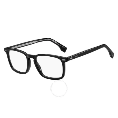 Hugo Boss Demo Rectangular Men's Eyeglasses Boss 1368 0807 53 In Black