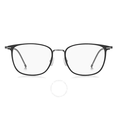 Hugo Boss Demo Rectangular Men's Eyeglasses Boss 1431 0rzz 52 In Black / Ruthenium