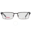 Hugo Boss Demo Rectangular Men's Eyeglasses Hg 0136 0rzz 53 In Black / Dark / Ruthenium