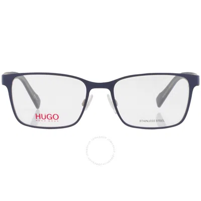 Hugo Boss Demo Rectangular Men's Eyeglasses Hg 0183 04nz 53 In Blue / Grey