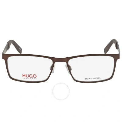 Hugo Boss Demo Rectangular Men's Eyeglasses Hg 0228 0yz4 54 In Brown